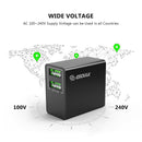 ESOULK 12W 2.4A Dual USB Wall Adapter Black