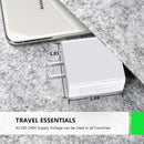 ESOULK 12W 2.4A Dual USB Wall Adapter White