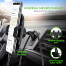 ESOULK One Touch with 3M Stickers 360 Rotation Joint Car Mount with Charging Cable Holder