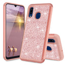 TJS "Sapphire" Hybrid Glitter Phone Case for Galaxy A20, Galaxy A30 - InfinityAccessories017