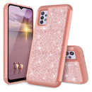 TJS "Sapphire" Hybrid Glitter Phone Case for Samsung Galaxy A32 5G