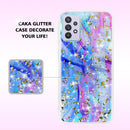 TJS "Minerva" Glitter TPU Phone Case for Samsung Galaxy A32 5G - Colorful Galaxy