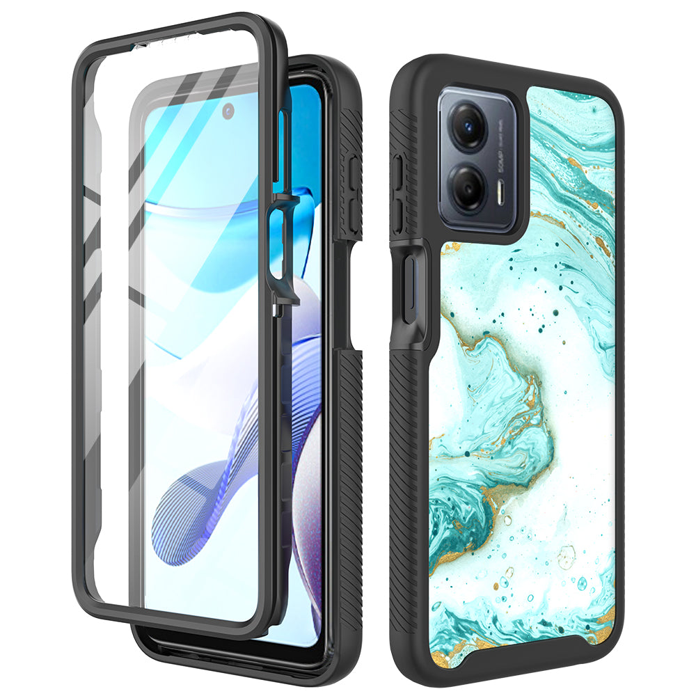 TJS "JUNO" Built-in Screen Protector Full-Body Protection Phone Case for Motorola G 5G 2023