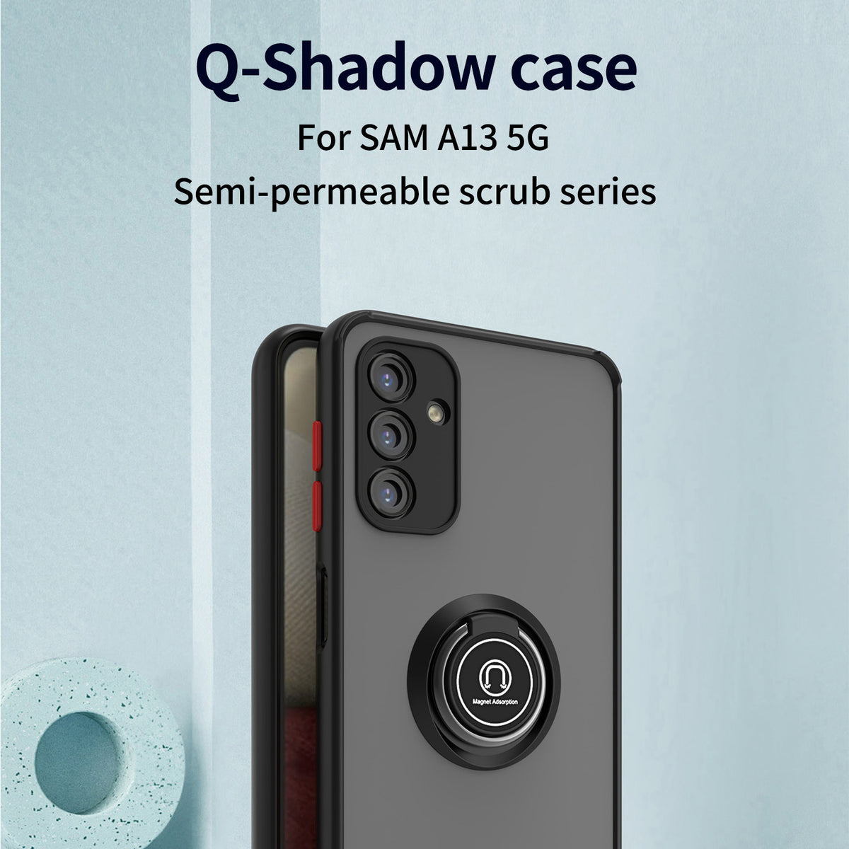TJS "Define" Ring Kickstand Phone Case for Samsung Galaxy A13 5G