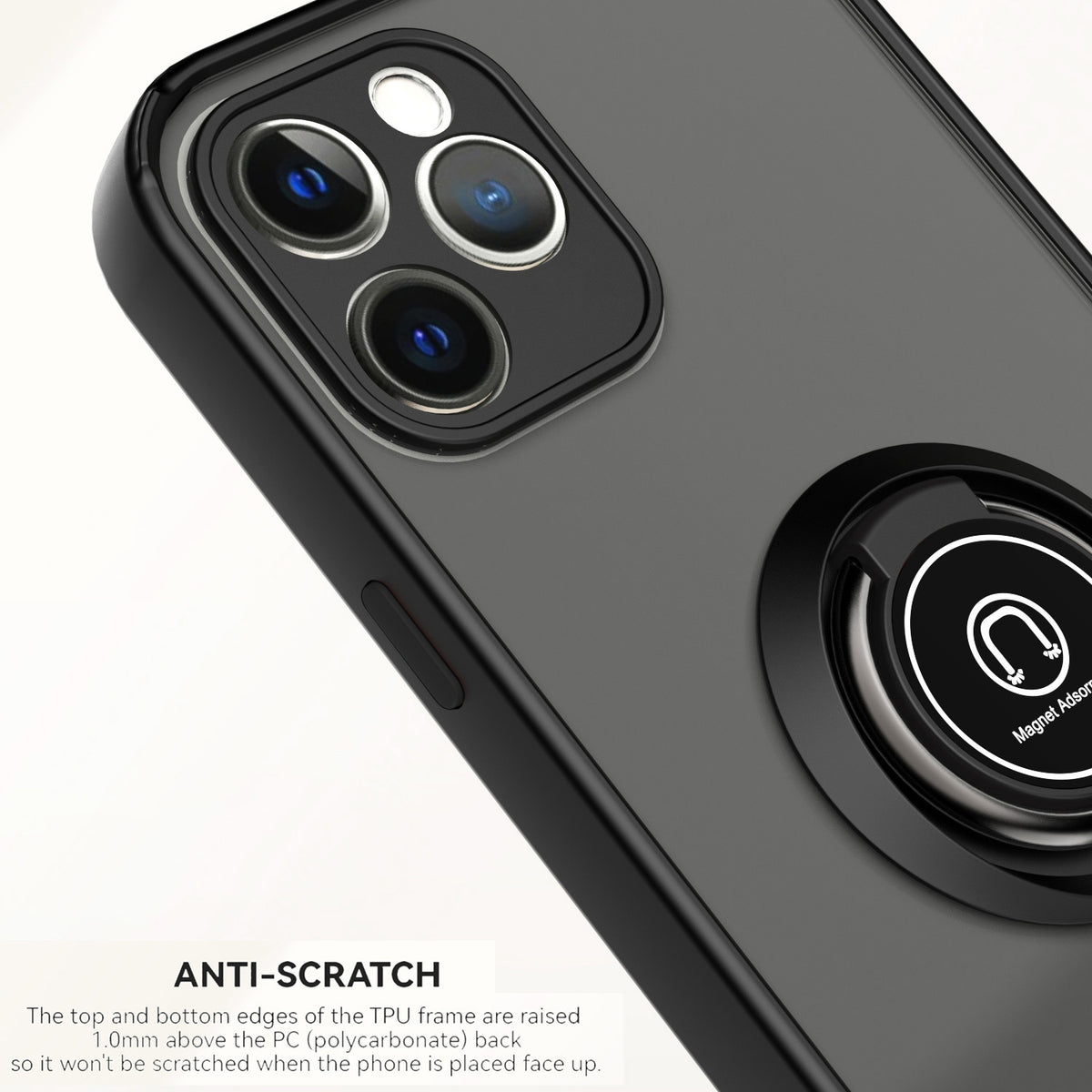 TJS "Define" Ring Kickstand Phone Case for iPhone 12