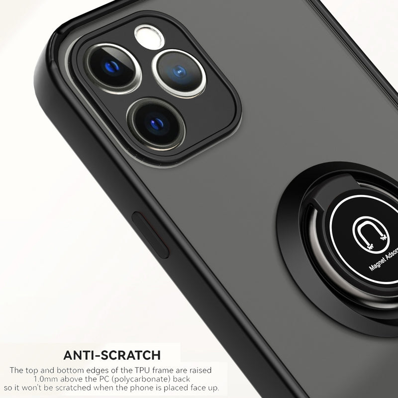 TJS "Define" Ring Kickstand Phone Case for iPhone 12