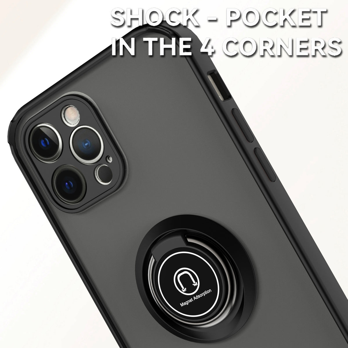 TJS "Define" Ring Kickstand Phone Case for iPhone 12 Pro Max