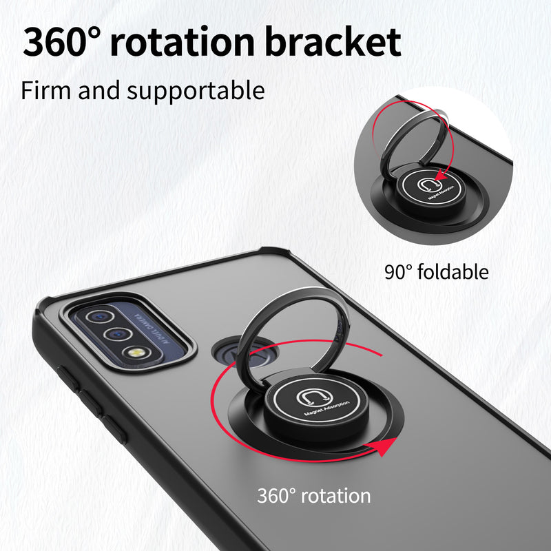 TJS "Define" Ring Kickstand Phone Case for Motorola G pure 2021