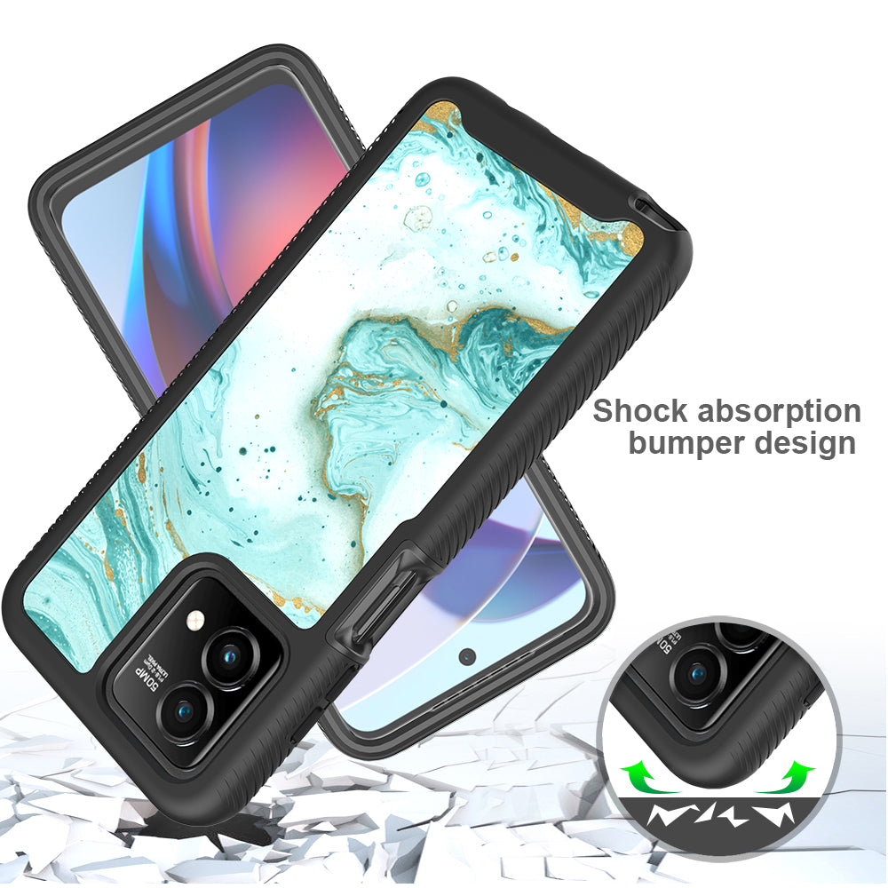 TJS "JUNO" Built-in Screen Protector Full-Body Protection Phone Case for Motorola G Stylus 5G 2023