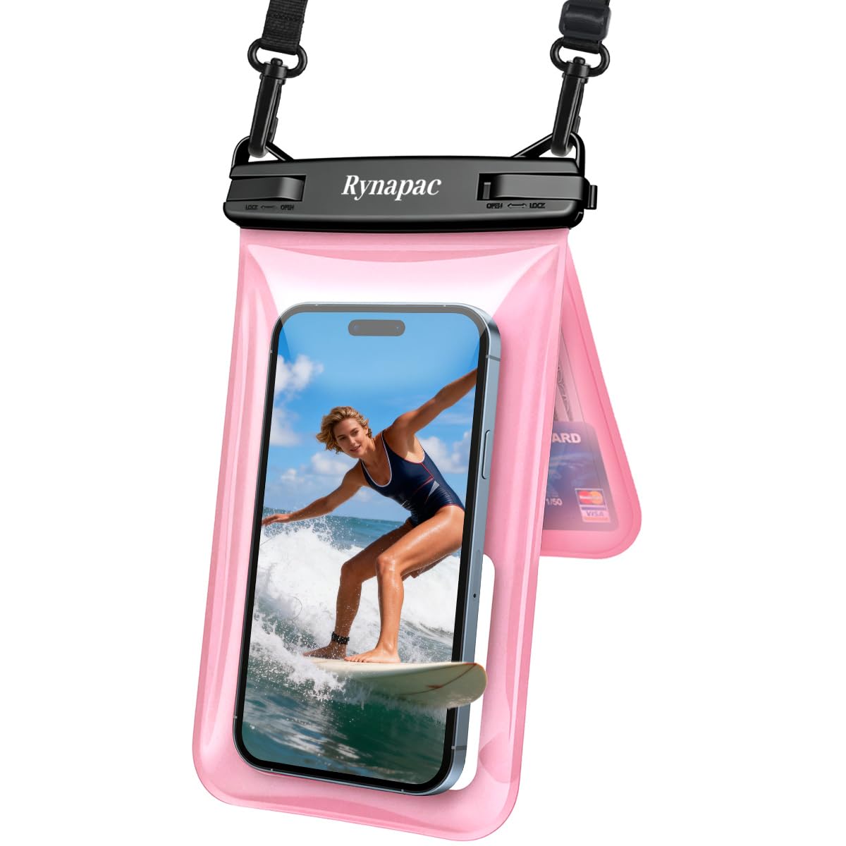 Rynapac Floating Waterproof Phone Pouch – IPX8 Dual-Compartment Design, Up to 8.5"