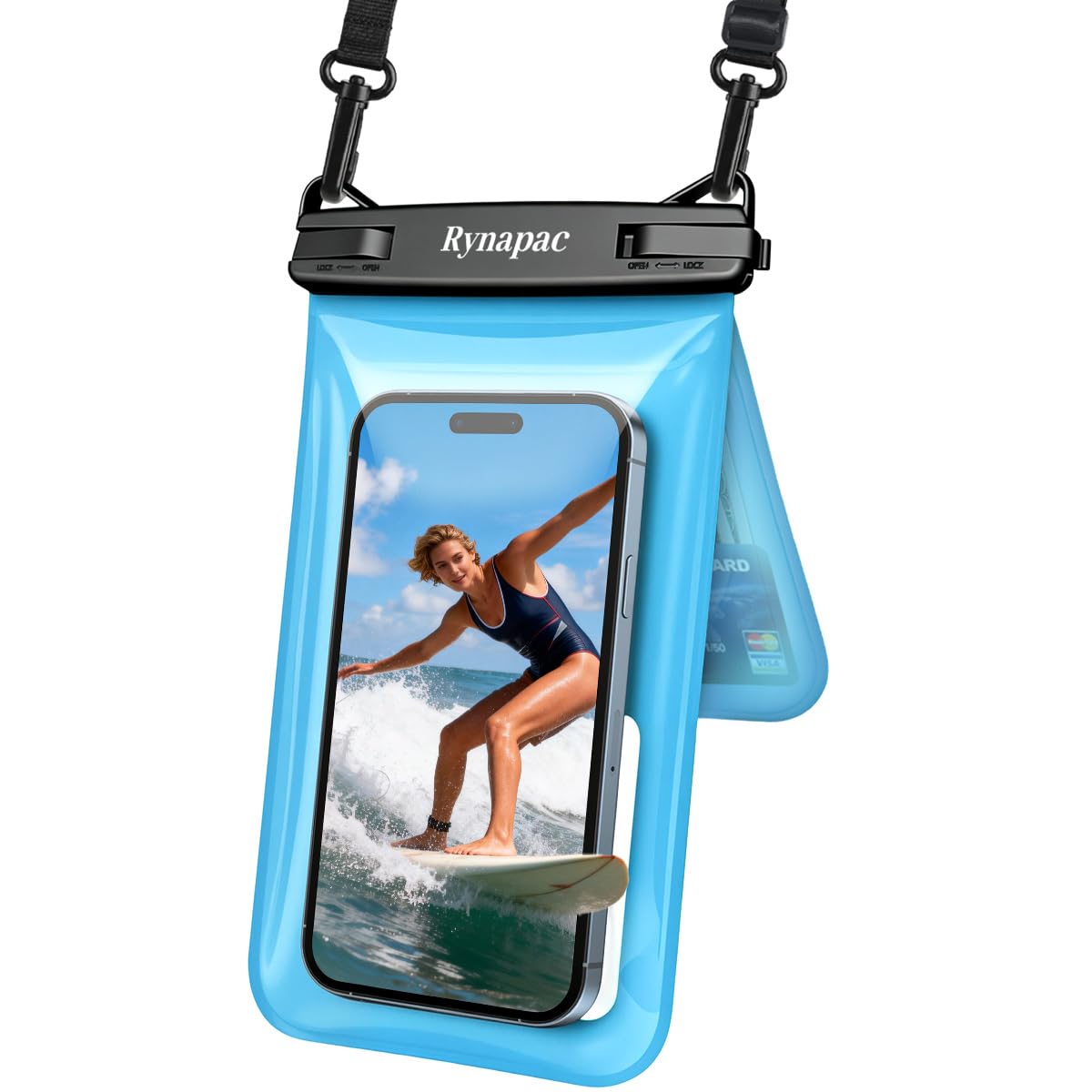 Rynapac Floating Waterproof Phone Pouch – IPX8 Dual-Compartment Design, Up to 8.5"