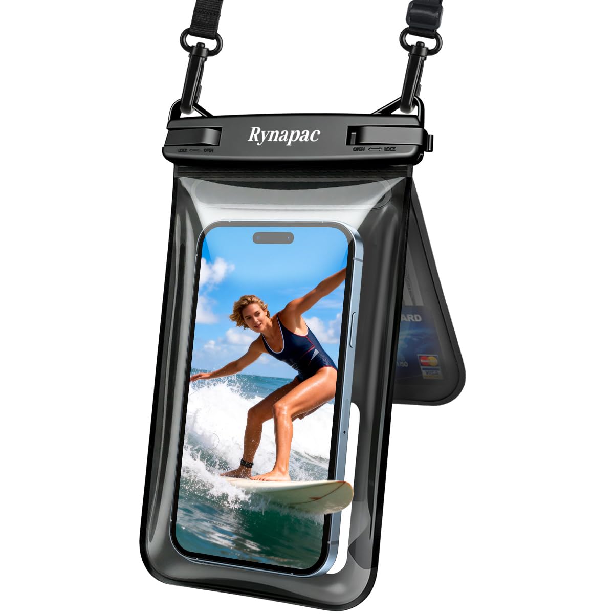 Rynapac Floating Waterproof Phone Pouch – IPX8 Dual-Compartment Design, Up to 8.5"