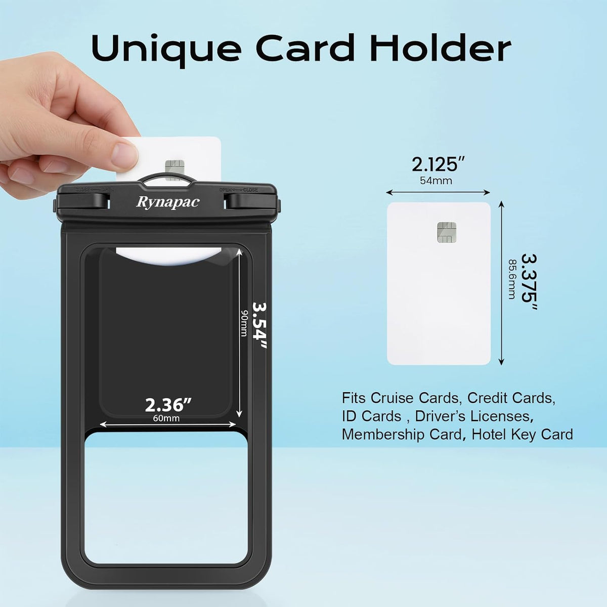 ynapac Waterproof Phone Pouch, 2-Pack – IPX8, Up to 8.5"