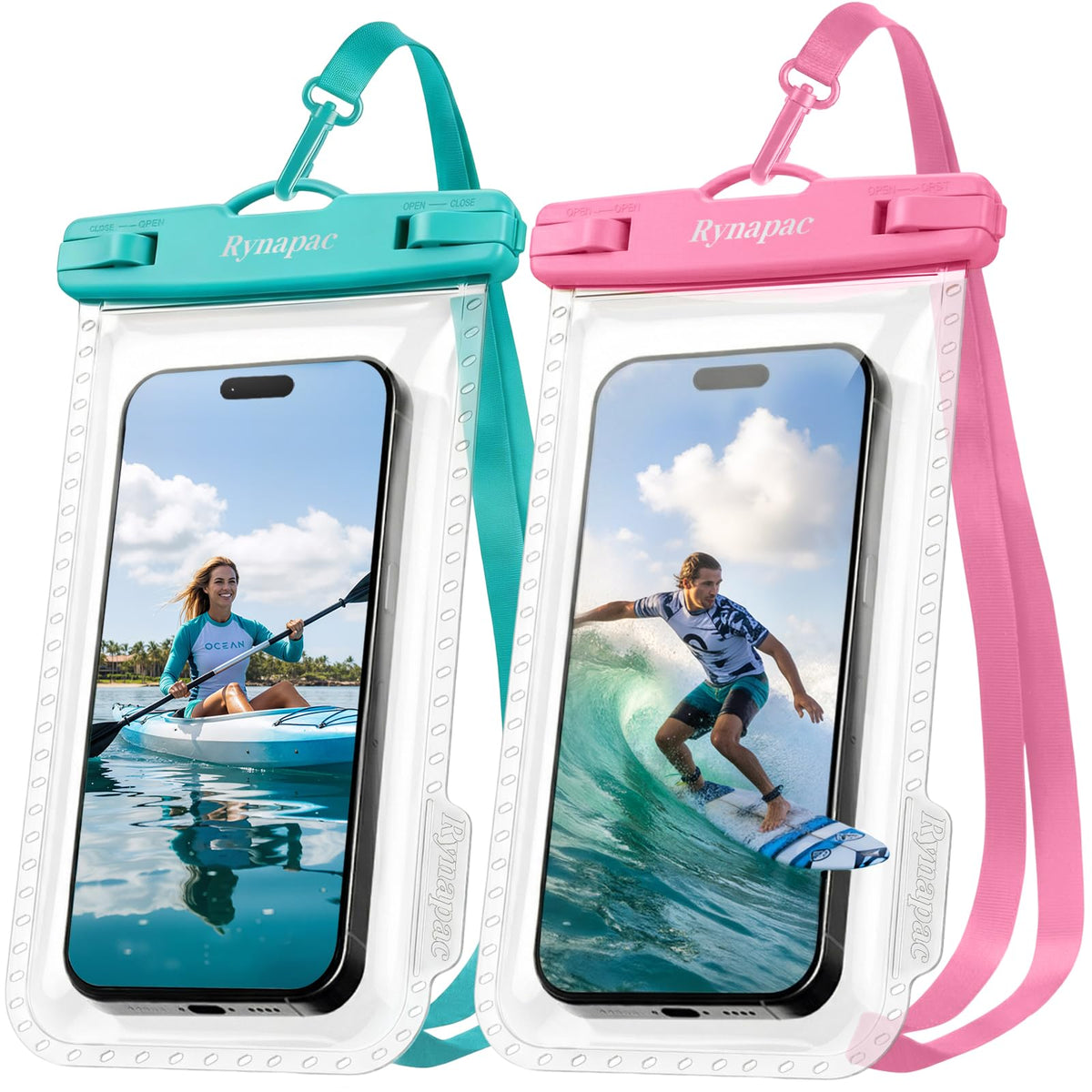 ynapac Waterproof Phone Pouch, 2-Pack – IPX8, Up to 8.5"