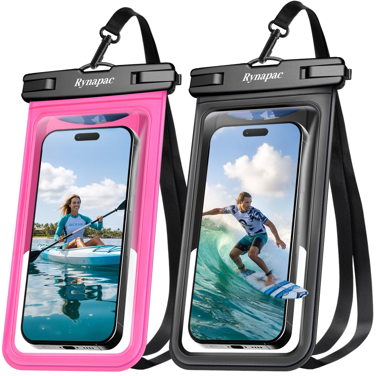 ynapac Waterproof Phone Pouch, 2-Pack – IPX8, Up to 8.5"