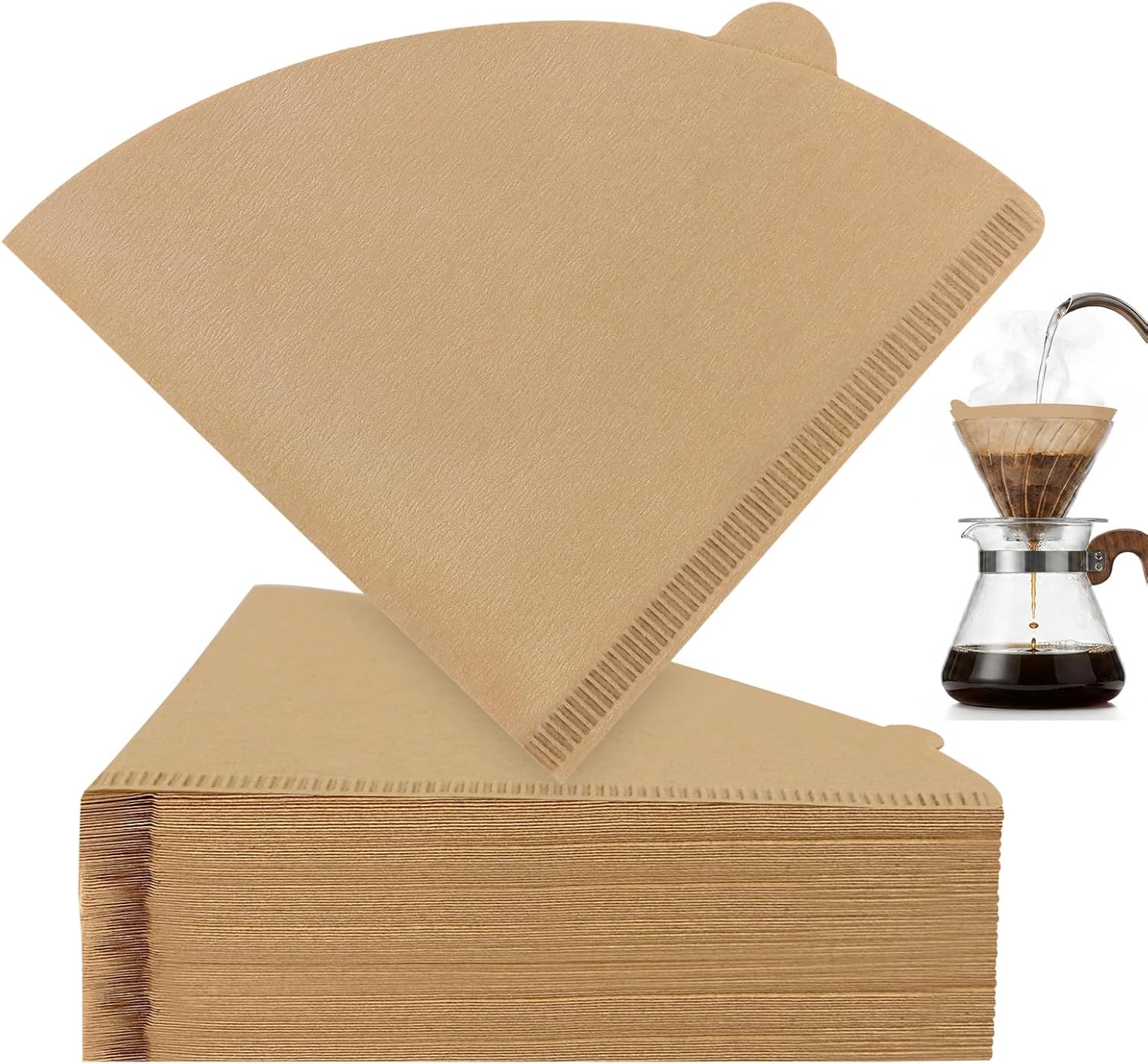 200Pcs Cone Coffee Filters #2, Unbleached Size 02 Coffee Filter