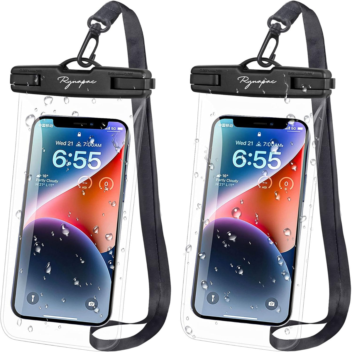 ynapac Waterproof Phone Pouch, 2-Pack – IPX8, Up to 8.5"