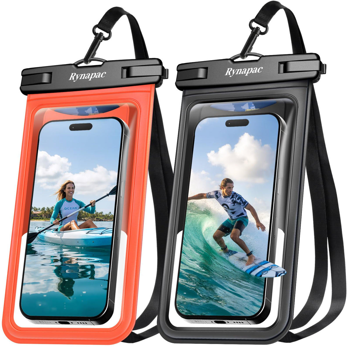 ynapac Waterproof Phone Pouch, 2-Pack – IPX8, Up to 8.5"