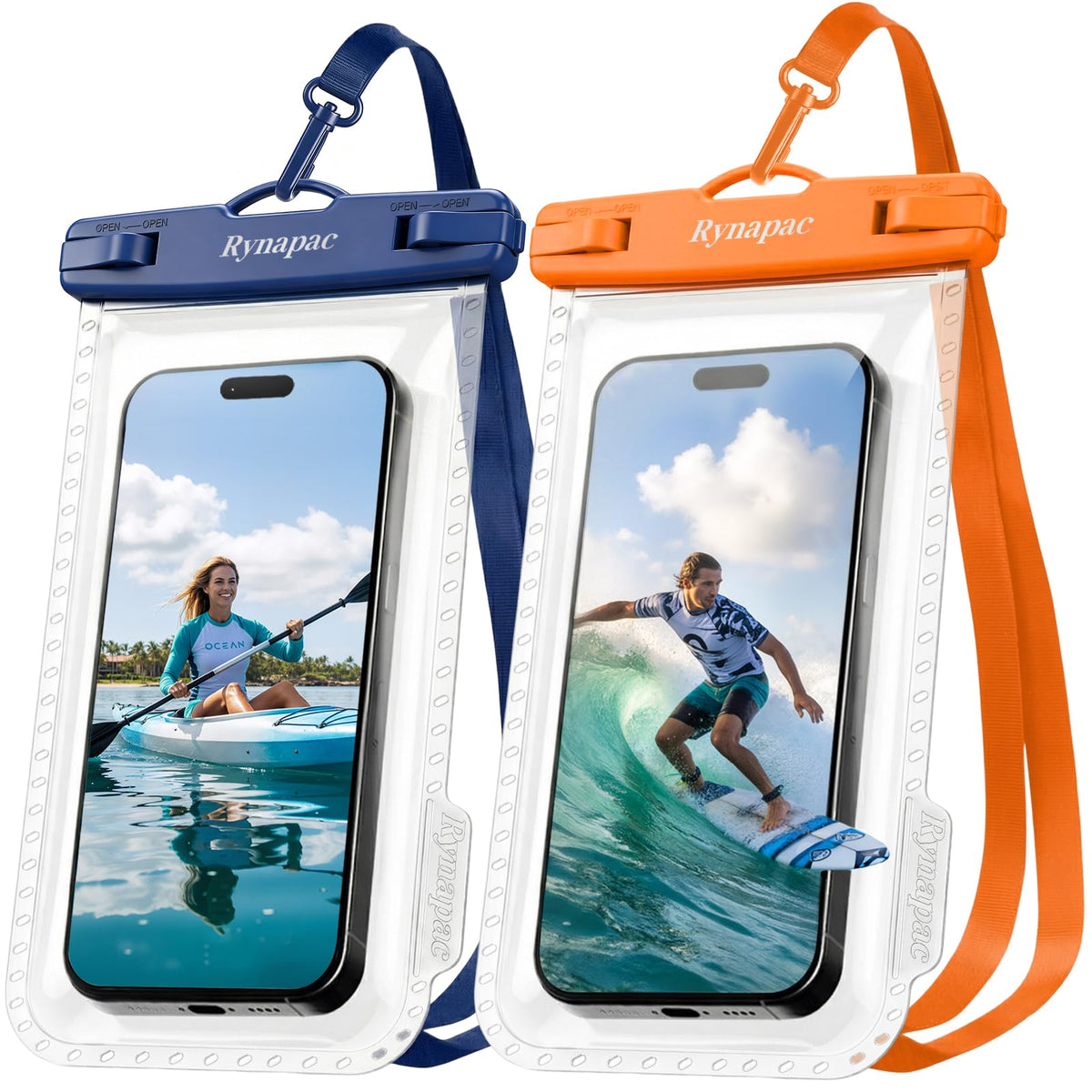 ynapac Waterproof Phone Pouch, 2-Pack – IPX8, Up to 8.5"