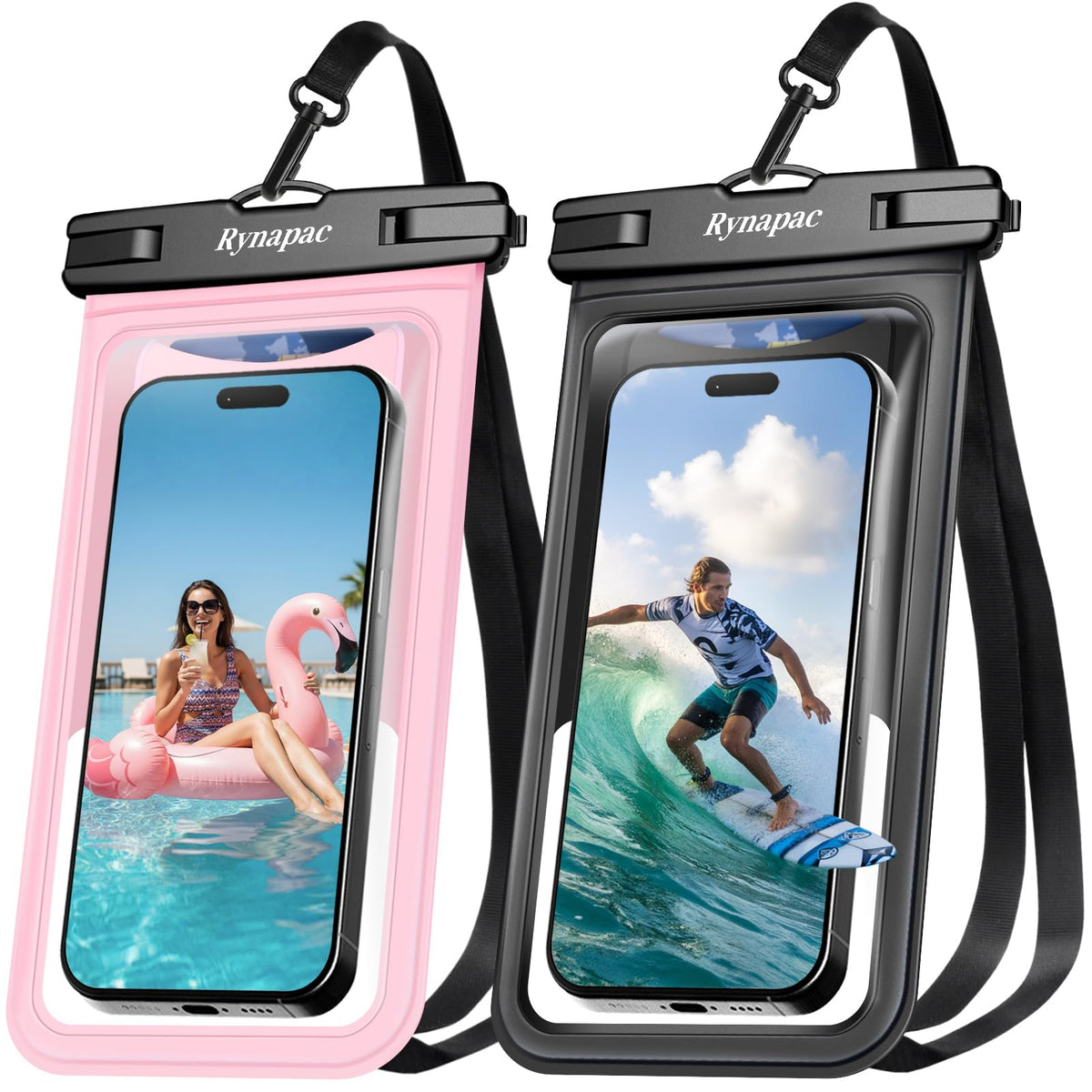 ynapac Waterproof Phone Pouch, 2-Pack – IPX8, Up to 8.5"