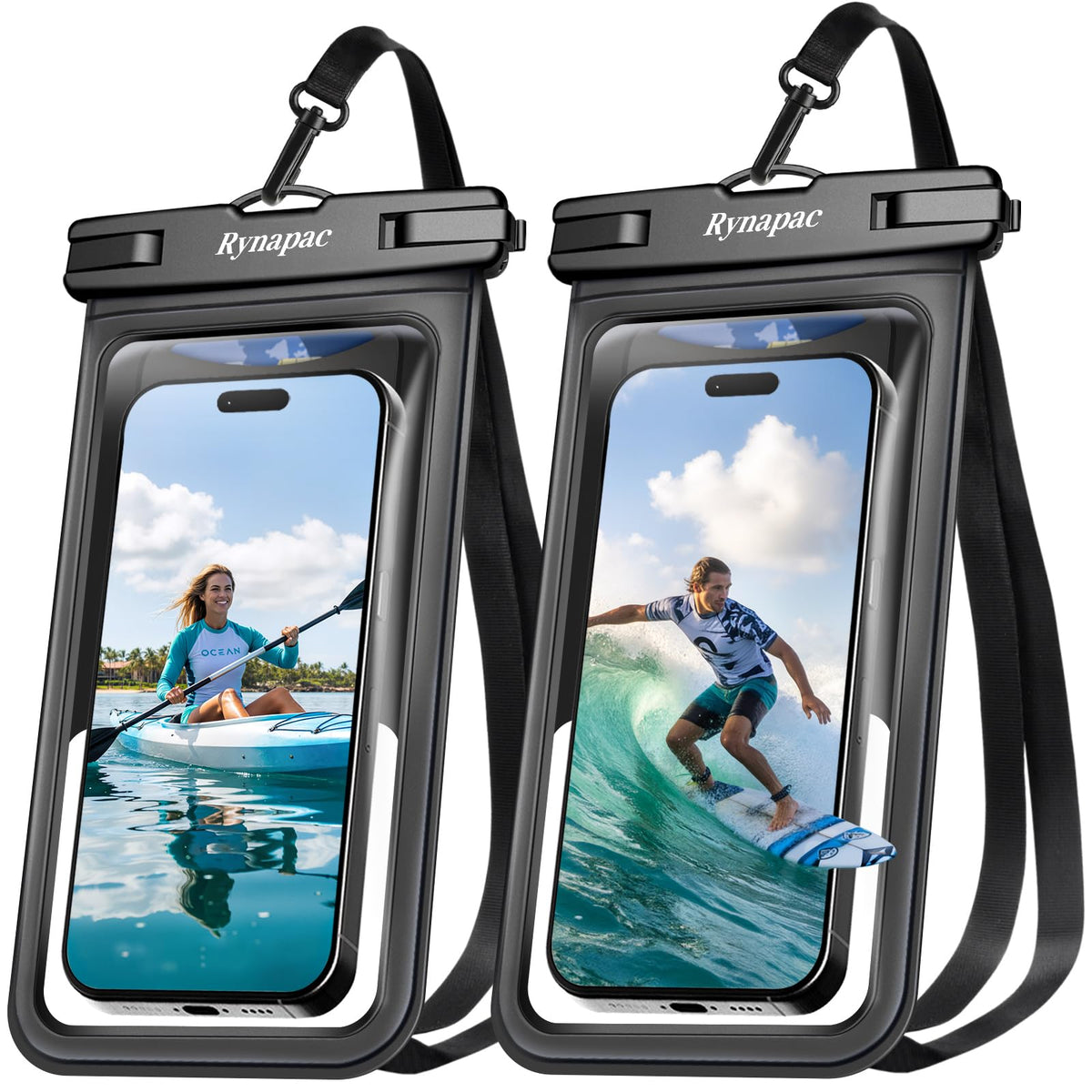 ynapac Waterproof Phone Pouch, 2-Pack – IPX8, Up to 8.5"