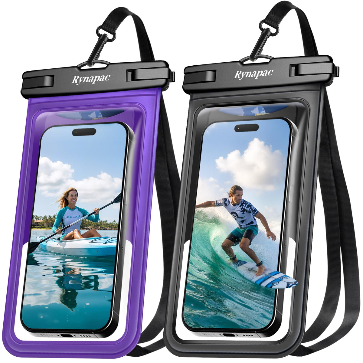 ynapac Waterproof Phone Pouch, 2-Pack – IPX8, Up to 8.5"