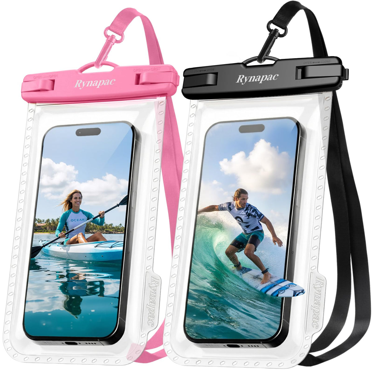 ynapac Waterproof Phone Pouch, 2-Pack – IPX8, Up to 8.5"
