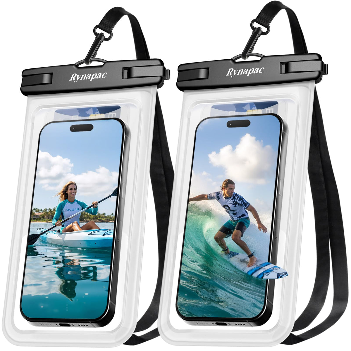 ynapac Waterproof Phone Pouch, 2-Pack – IPX8, Up to 8.5"