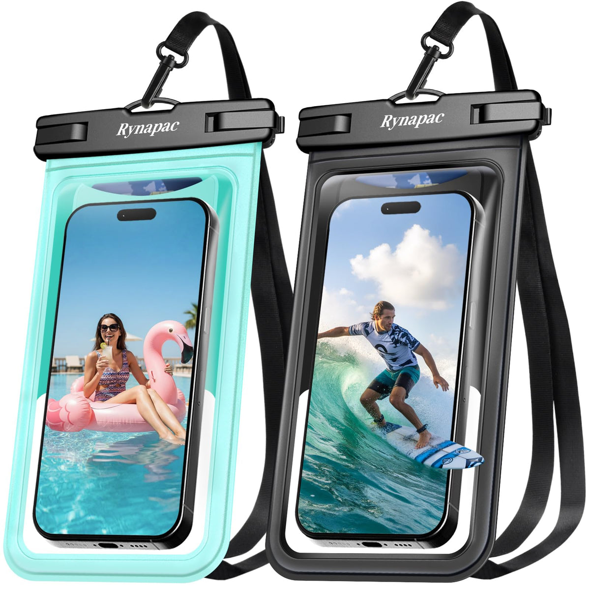 ynapac Waterproof Phone Pouch, 2-Pack – IPX8, Up to 8.5"