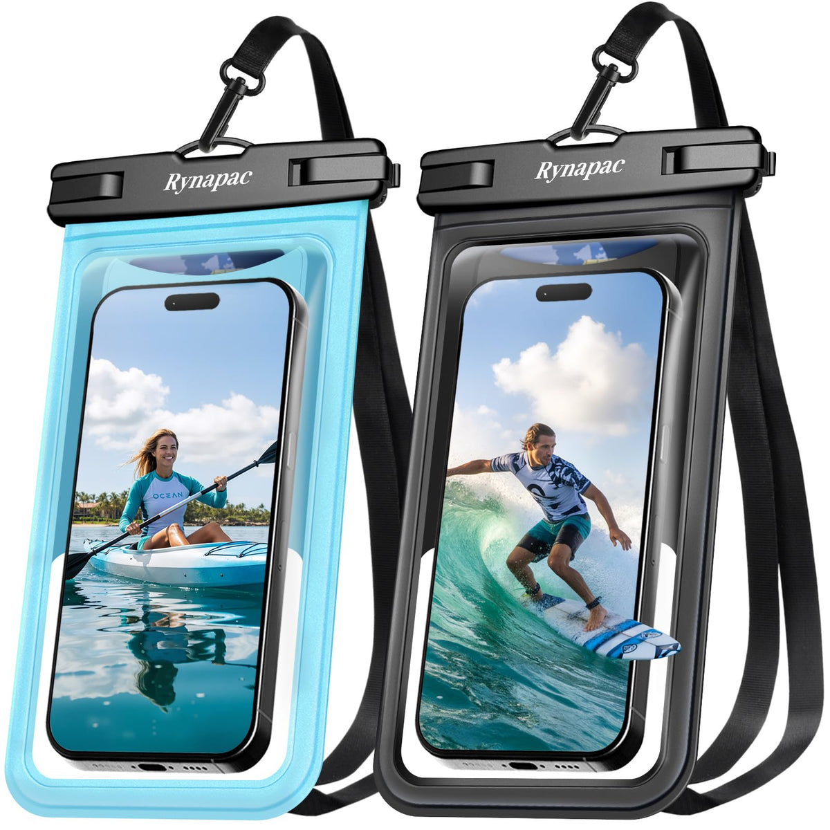 ynapac Waterproof Phone Pouch, 2-Pack – IPX8, Up to 8.5"