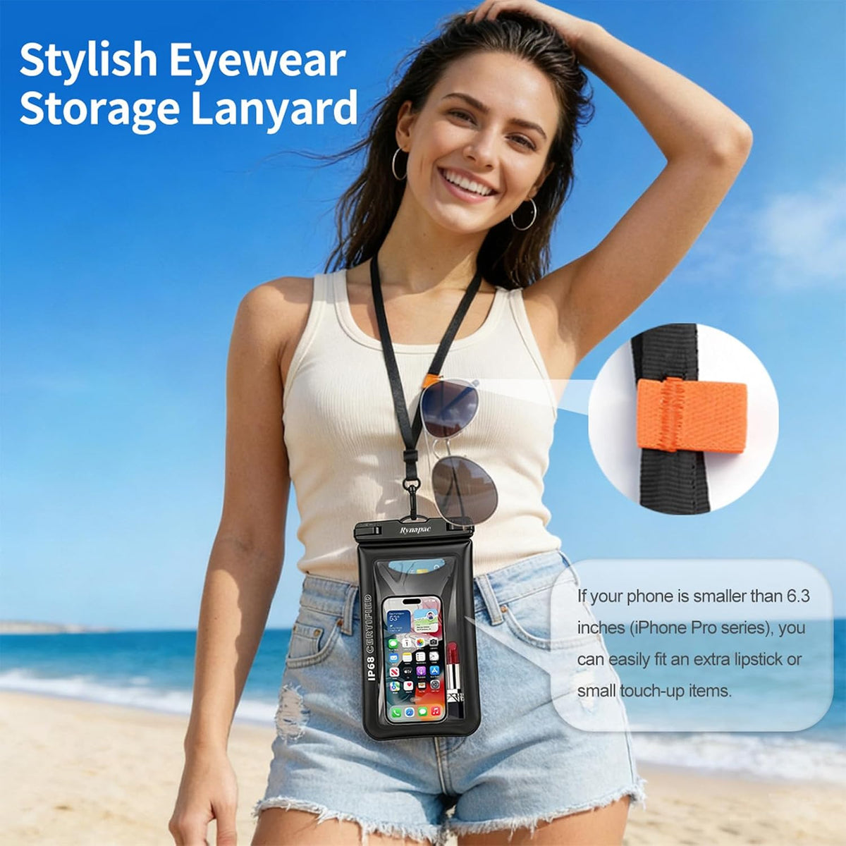 Rynapac Floating Waterproof Phone Pouch, 2-Pack – IP68, Up to 9.0"