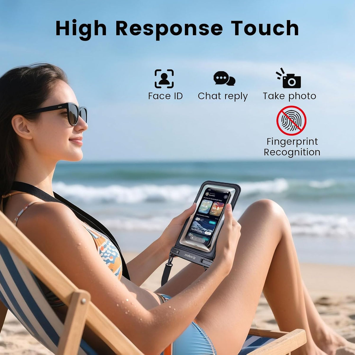 Rynapac Waterproof Phone Pouch, 2-Pack – IPX8 Dual Compartment, Up to 8.5"