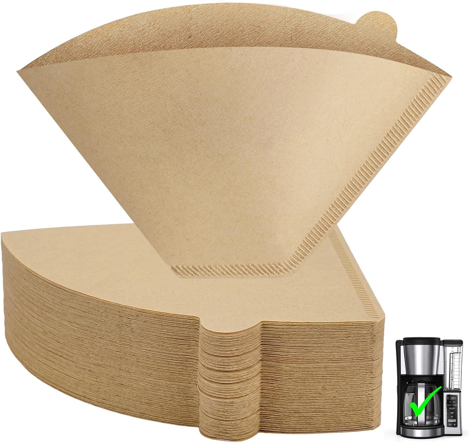 200Pcs #4 Cone Coffee Filters 8-12 Cup Compatible with Ninja Maker