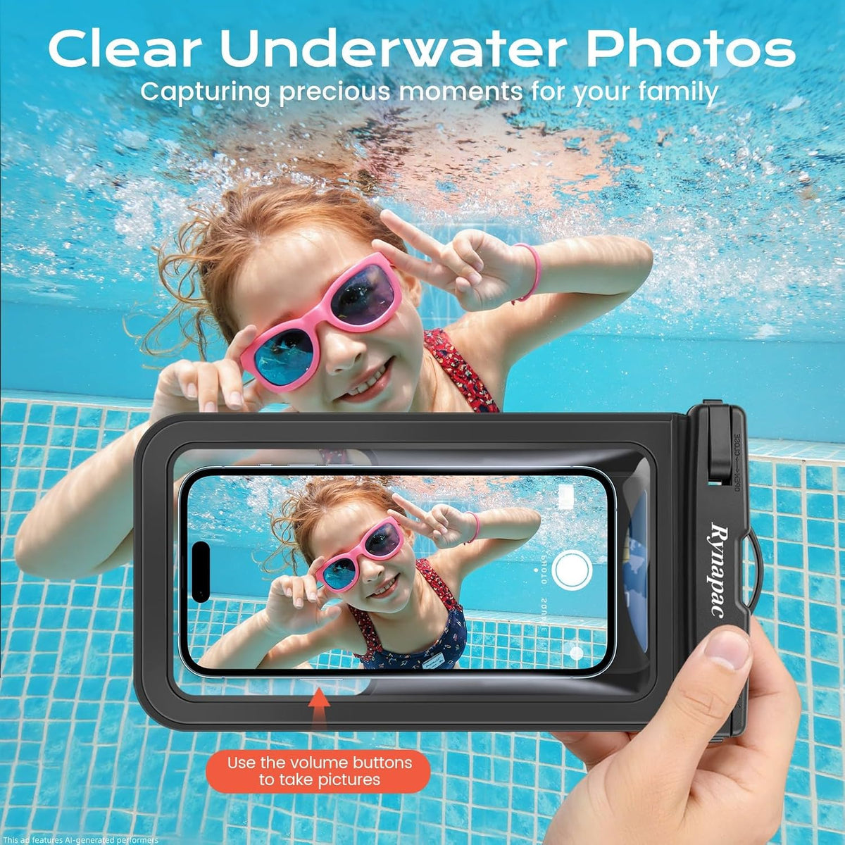 ynapac Waterproof Phone Pouch, 2-Pack – IPX8, Up to 8.5"