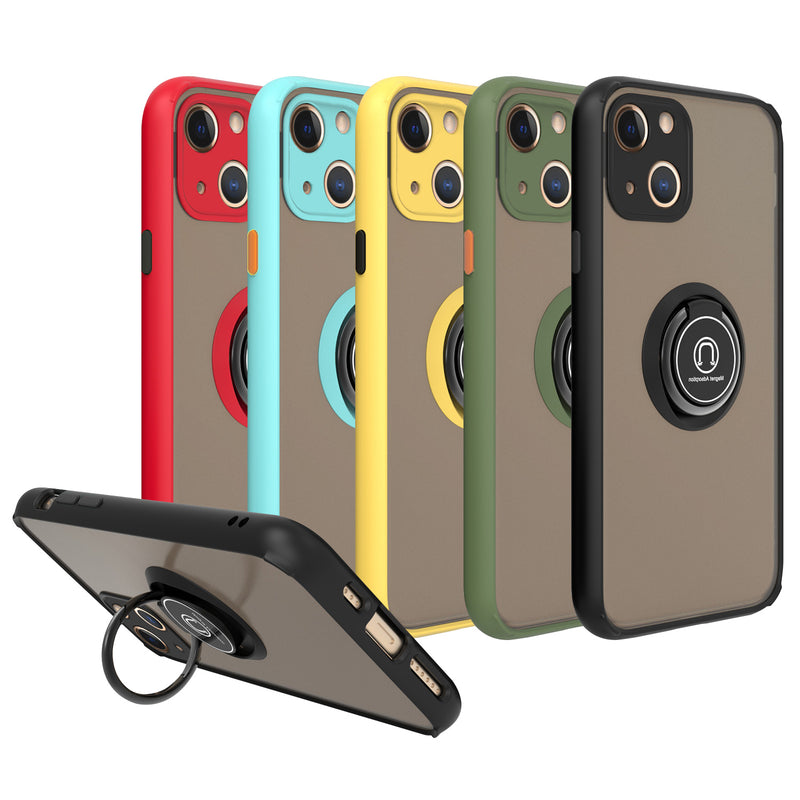 TJS "Define" Ring Kickstand Phone Case for iPhone 13