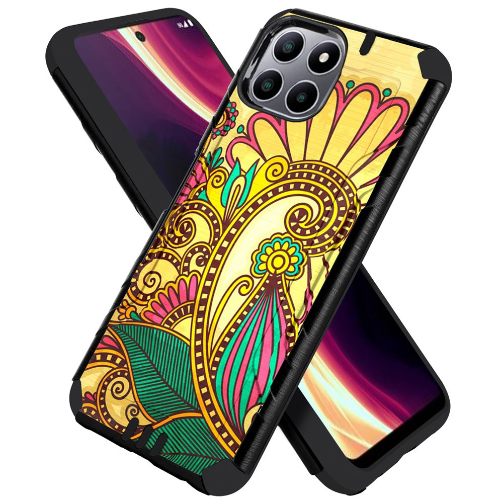TJS "Herculus" Hybrid Phone Case for Boost Mobile Celero 5G Plus 2023