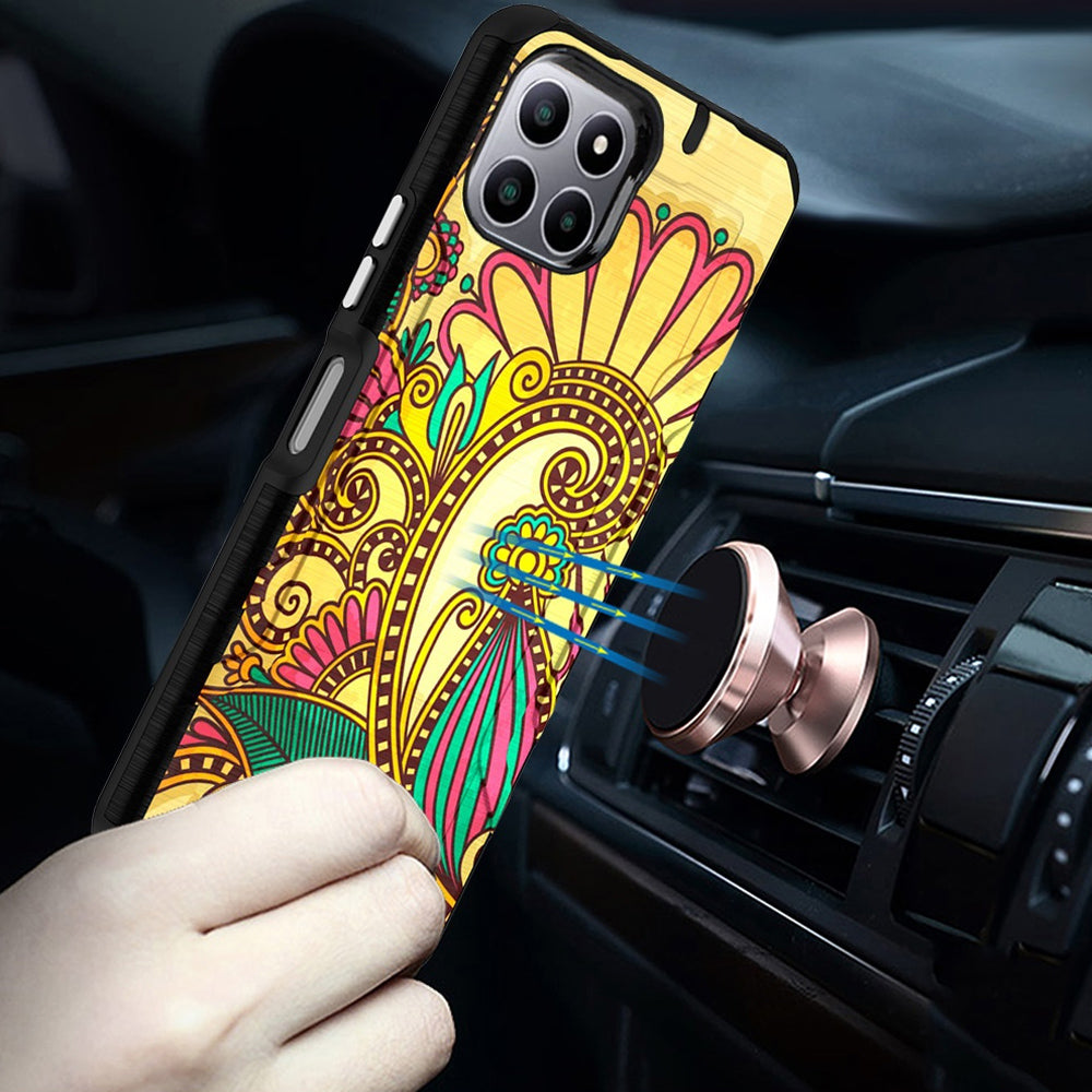 TJS "Herculus" Hybrid Phone Case for Boost Mobile Celero 5G Plus 2023