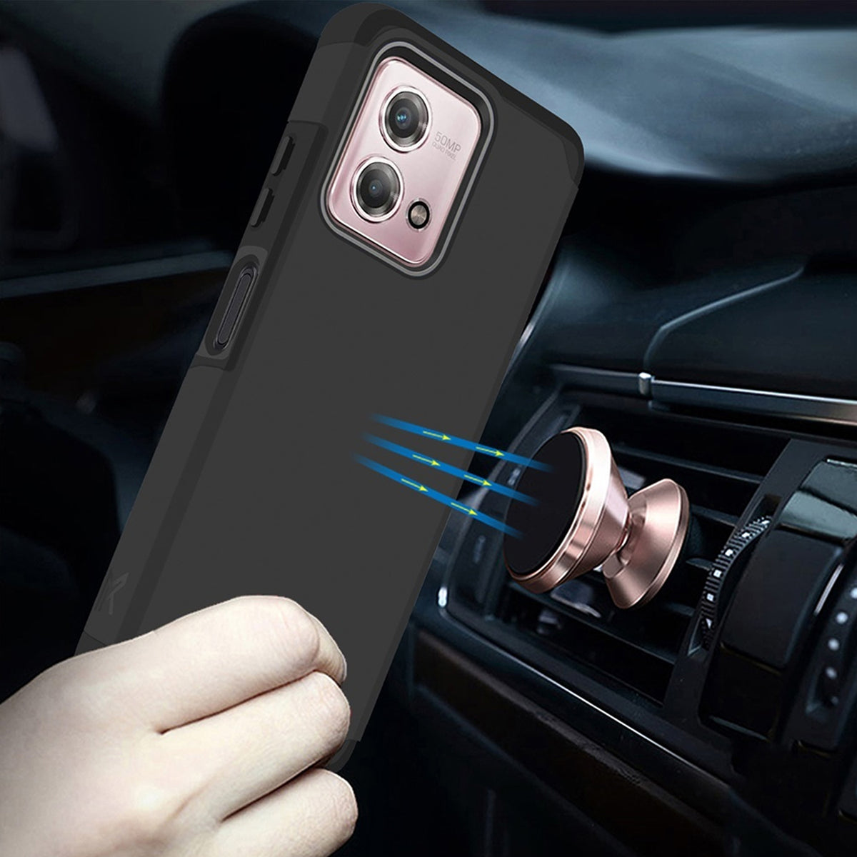 TJS "ArmorLux" Hybrid Phone Case for Motorola G Stylus 4G 2023
