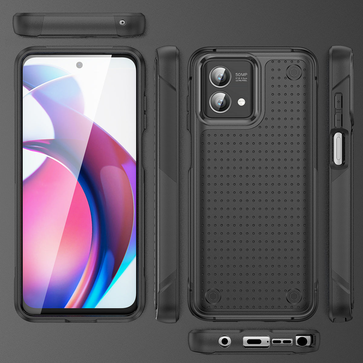 TJS "Prevail" Hybrid Phone Case for Motorola G Stylus 5G 2023