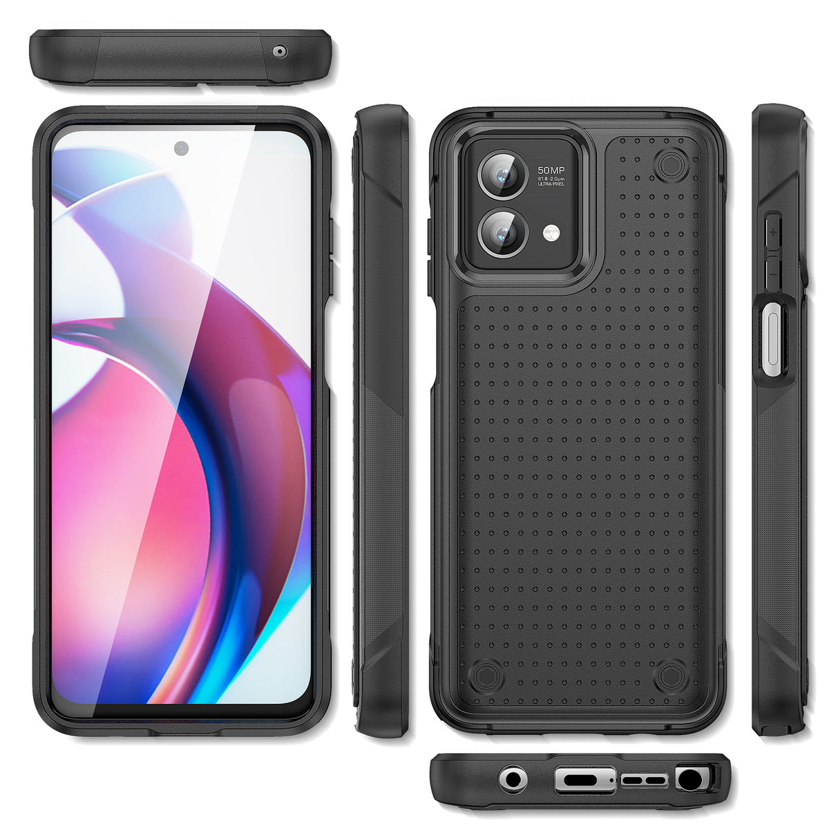 TJS "Prevail" Hybrid Phone Case for Motorola G Stylus 5G 2023