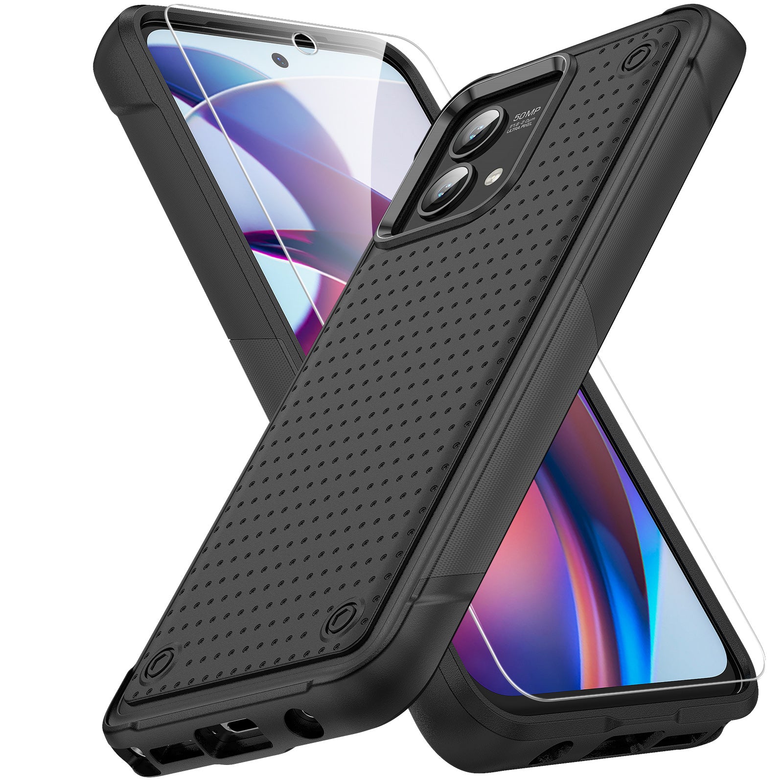 TJS "Prevail" Hybrid Phone Case for Motorola G Stylus 5G 2023