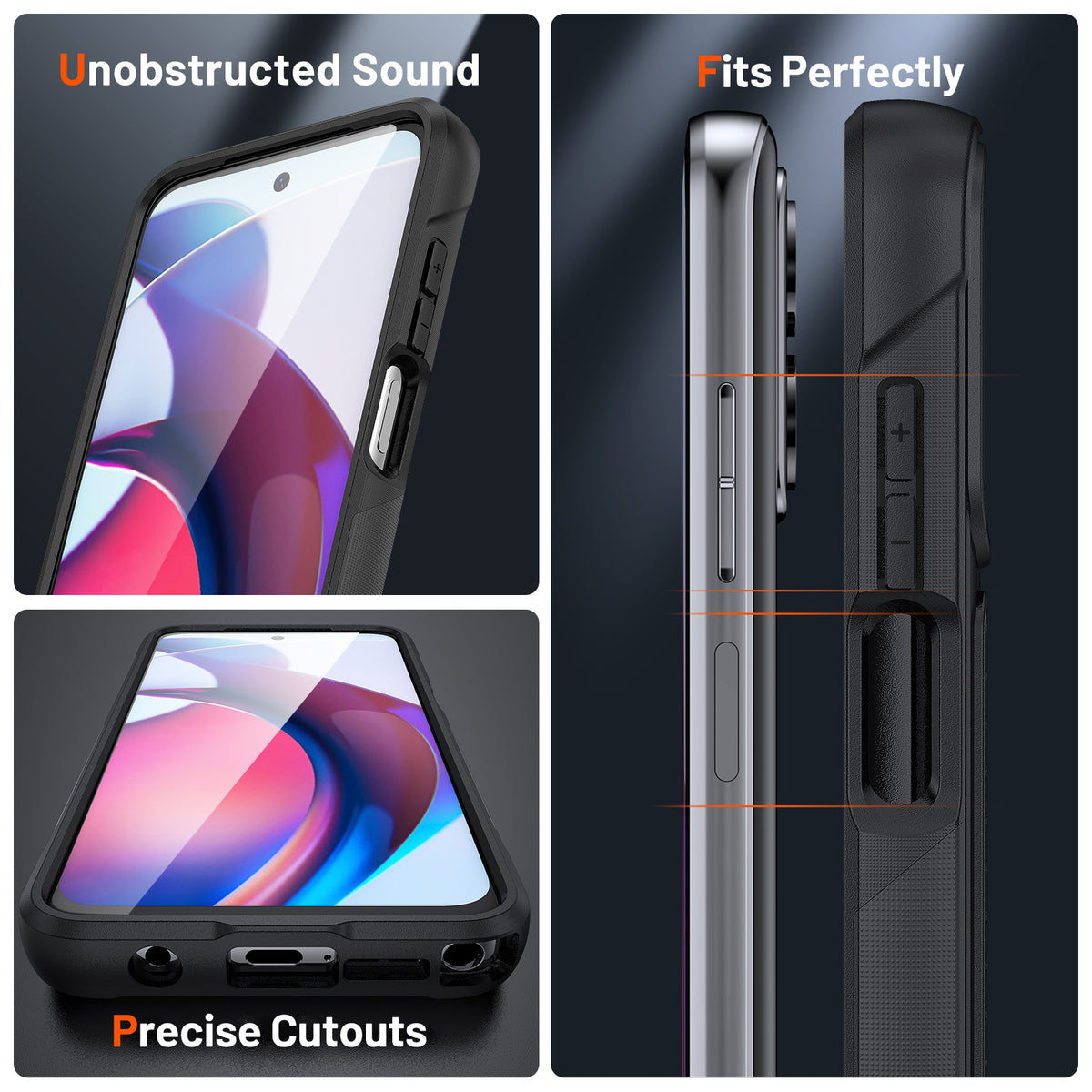 TJS "Prevail" Hybrid Phone Case for Motorola G Stylus 5G 2023