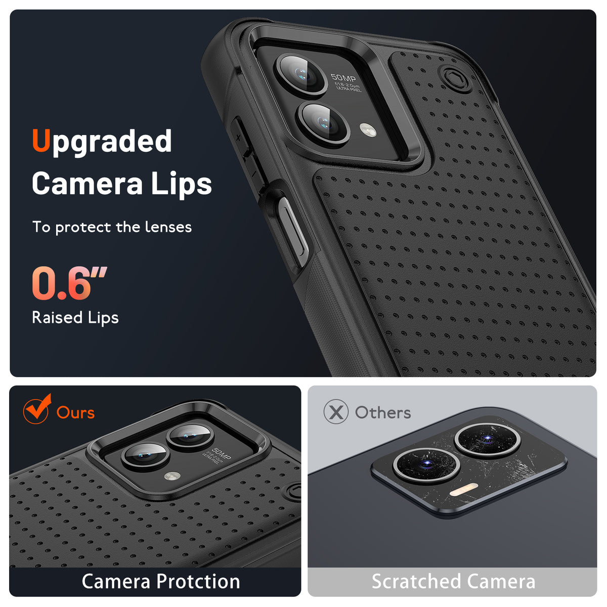 TJS "Prevail" Hybrid Phone Case for Motorola G Stylus 5G 2023