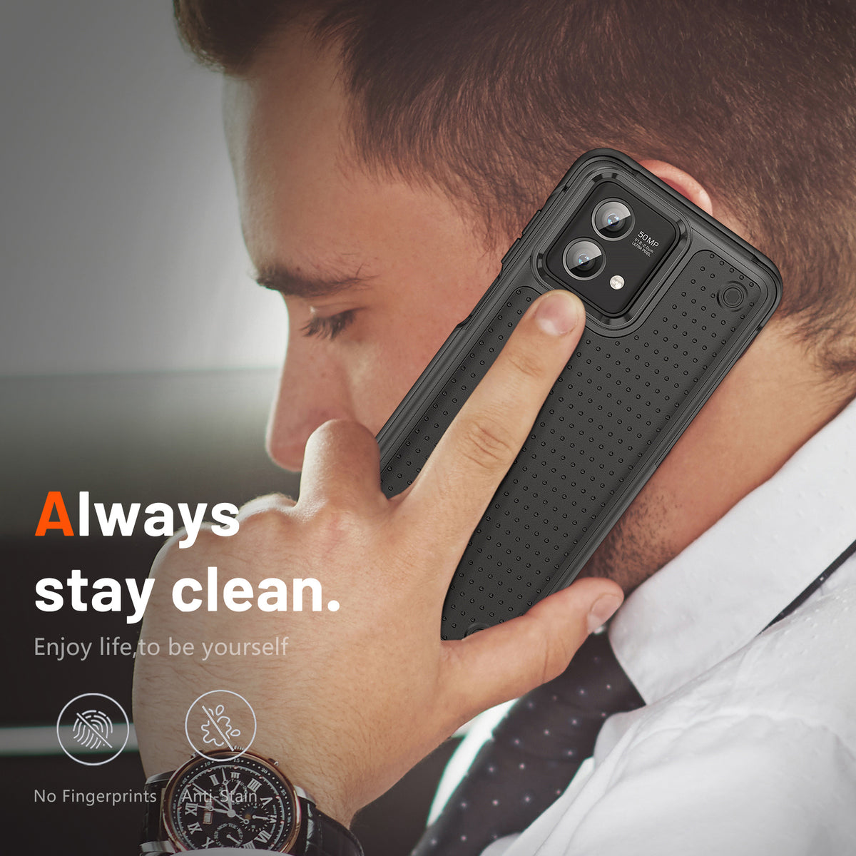 TJS "Prevail" Hybrid Phone Case for Motorola G Stylus 5G 2023