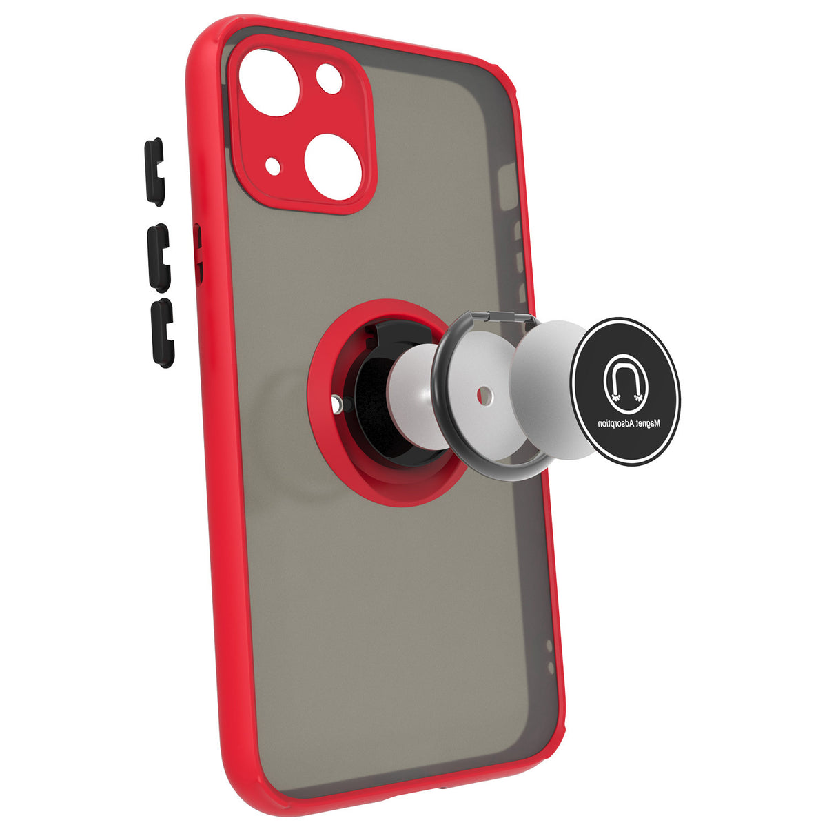 TJS "Define" Ring Kickstand Phone Case for iPhone 13