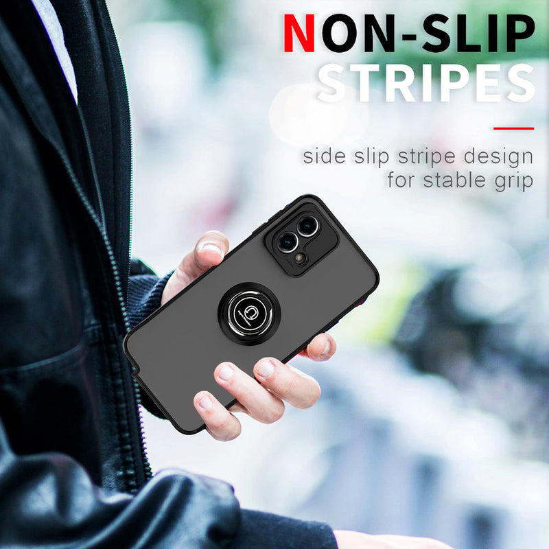 TJS "Define" Ring Kickstand Phone Case for Motorola G Stylus 5G 2023