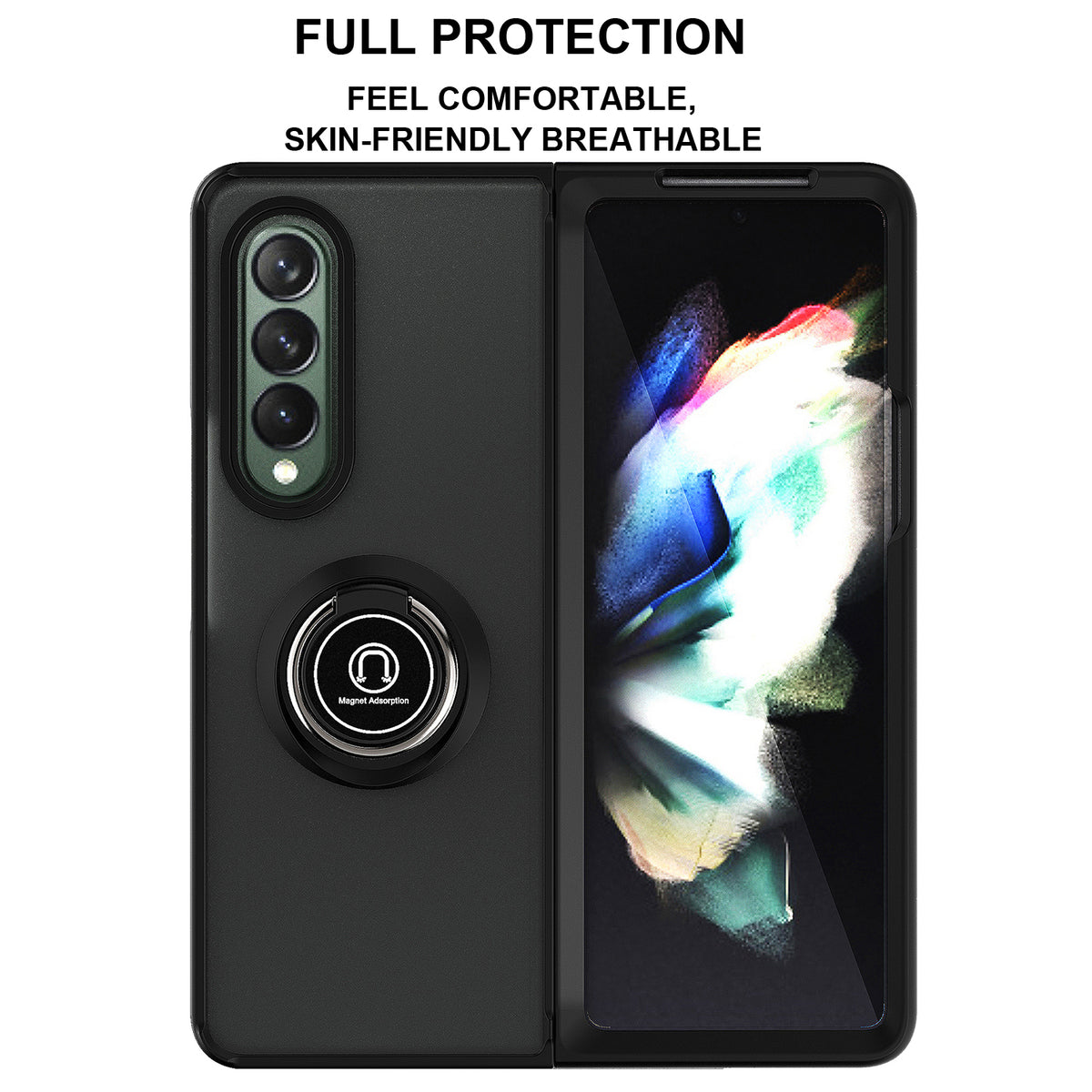 TJS "Define" Ring Kickstand Phone Case for Samsung Z Fold4