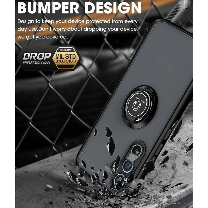 TJS "Define" Ring Kickstand Phone Case for Samsung Galaxy A54 5G
