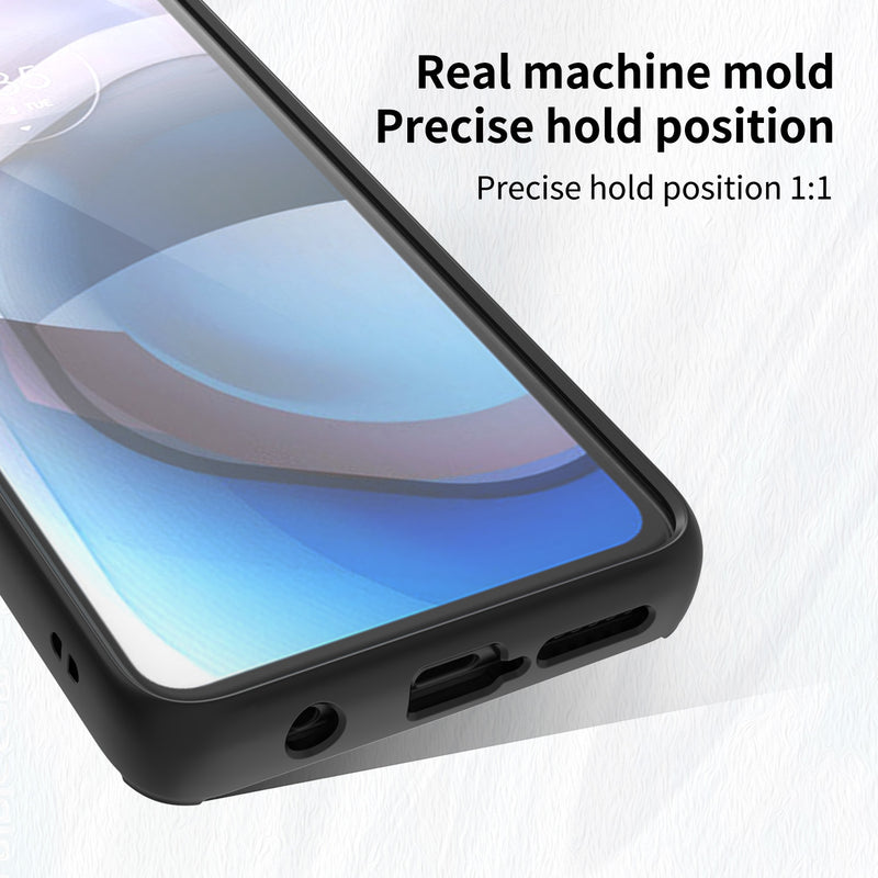 TJS "Define" Ring Kickstand Phone Case for Motorola One 5G Ace