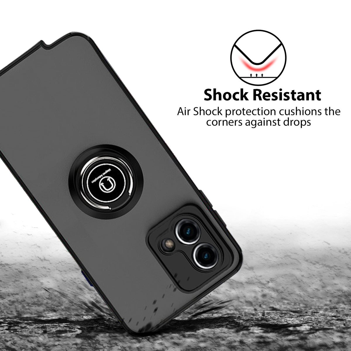 TJS "Define" Ring Kickstand Phone Case for Motorola G Stylus 5G 2023